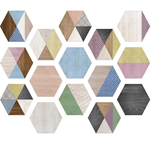 hexagonales bases decoradas