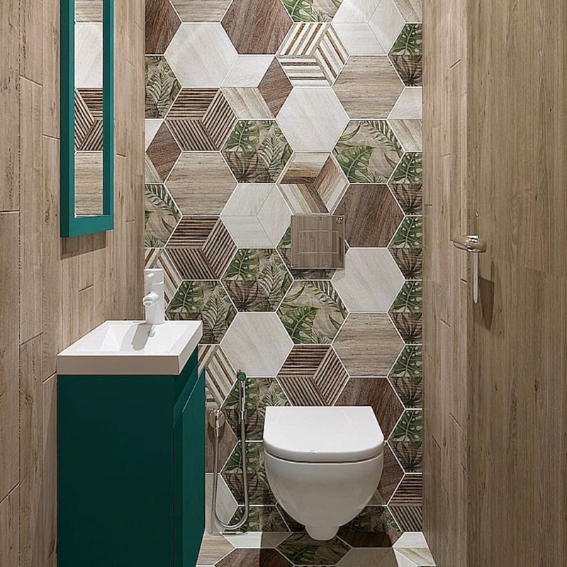 PORCELANATO HEXAGONAL AFRICA 23X27