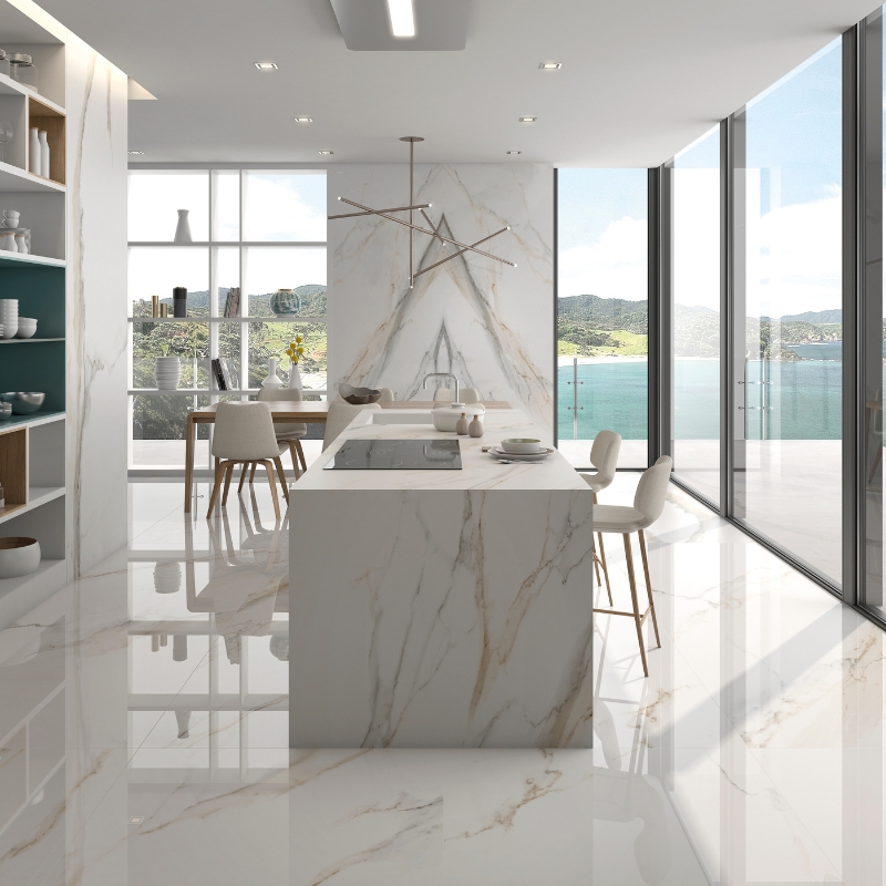 mesa en piedra sinterizada